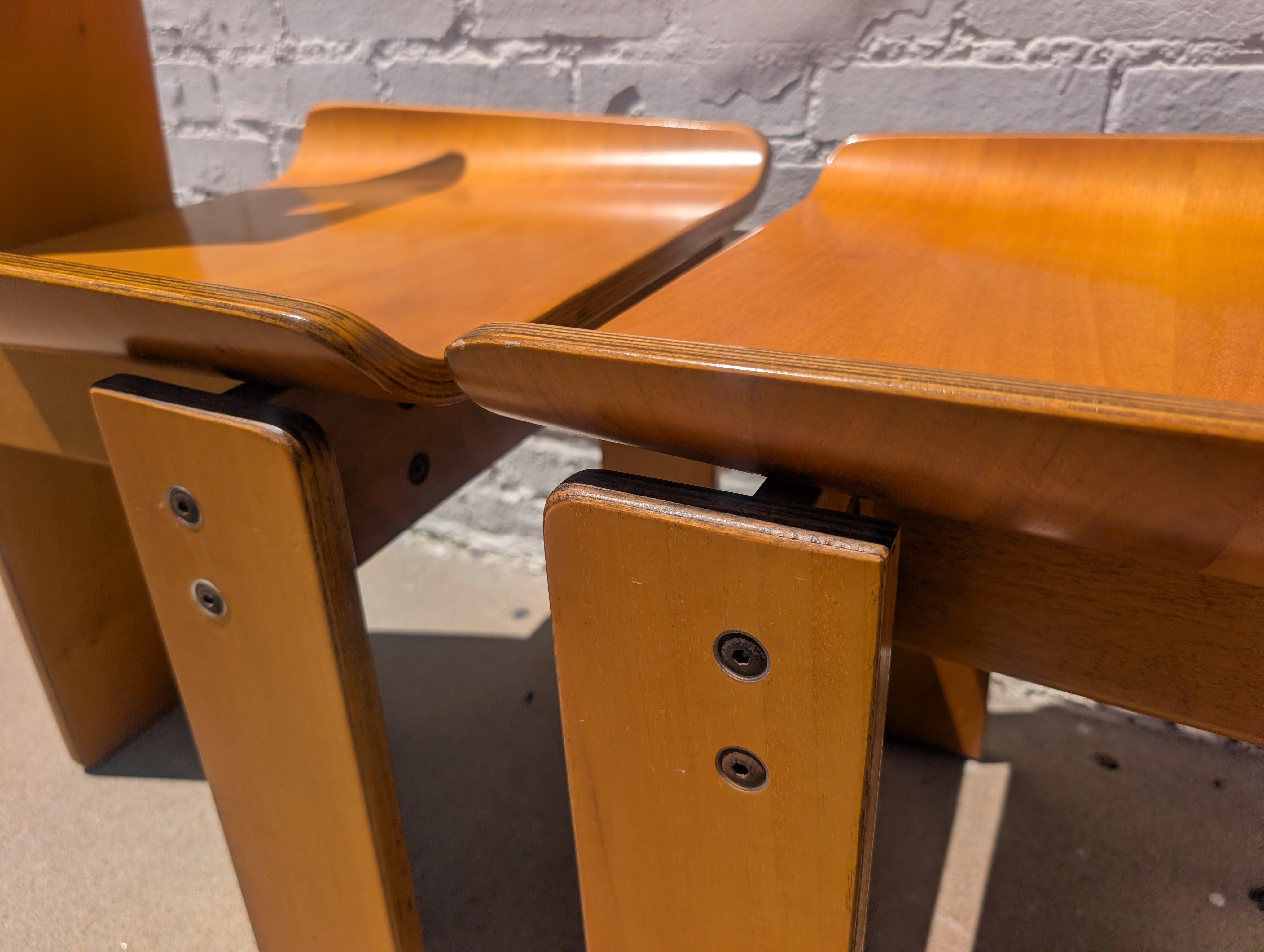 Mid Century Italian Modern Bentwood Dining Chairs Attributed to Edoardo Landi for Nikol International