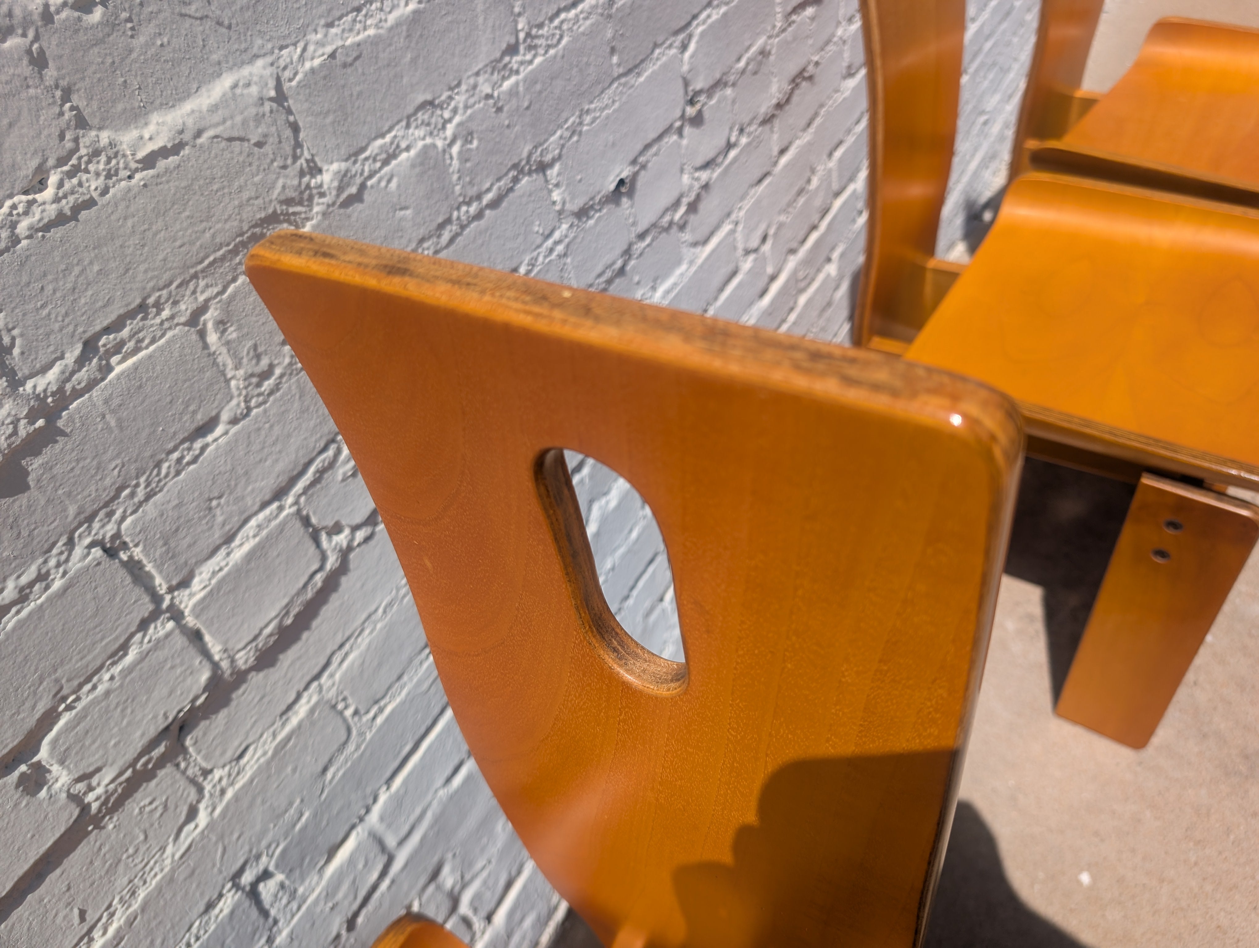 Mid Century Italian Modern Bentwood Dining Chairs Attributed to Edoardo Landi for Nikol International