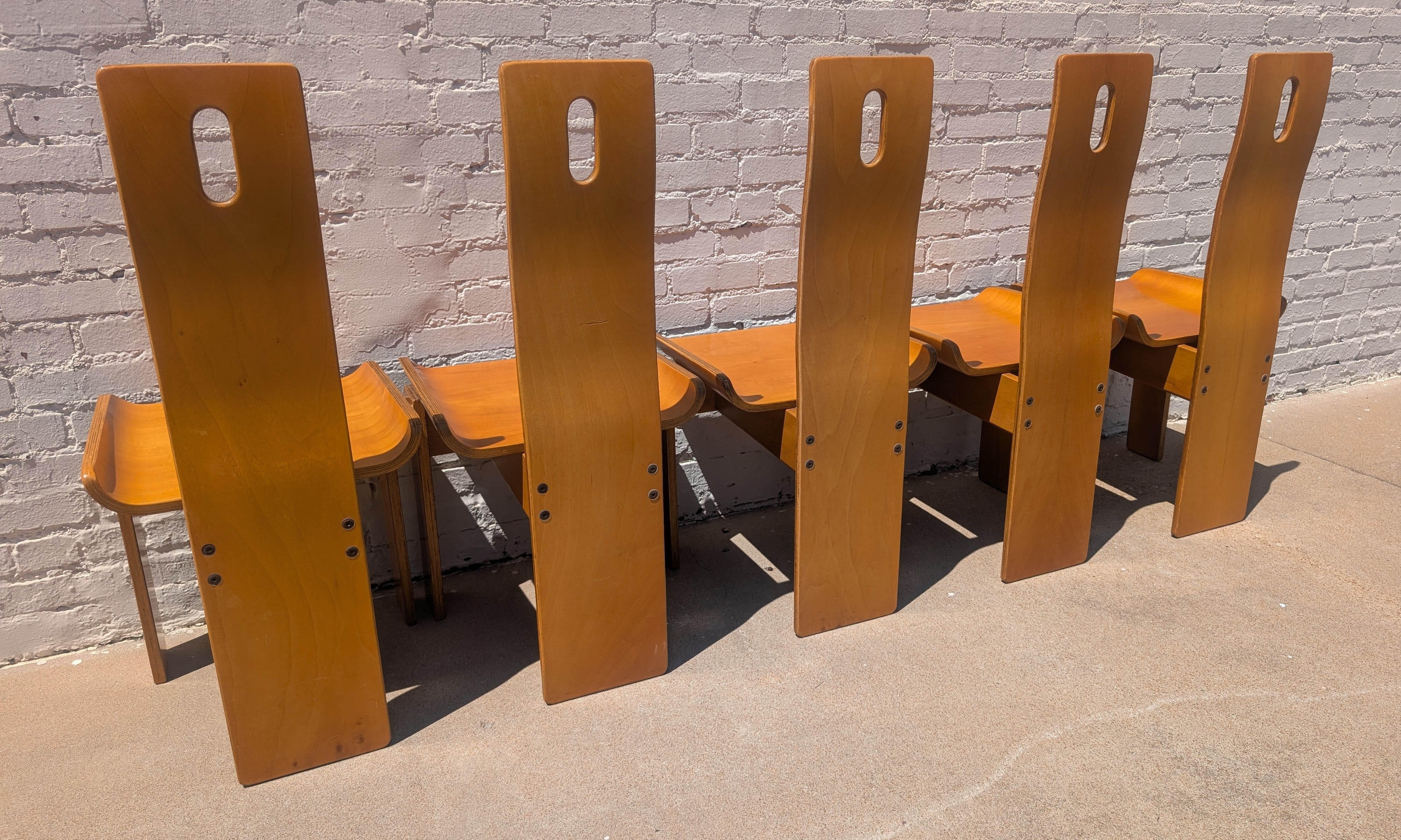 Mid Century Italian Modern Bentwood Dining Chairs Attributed to Edoardo Landi for Nikol International
