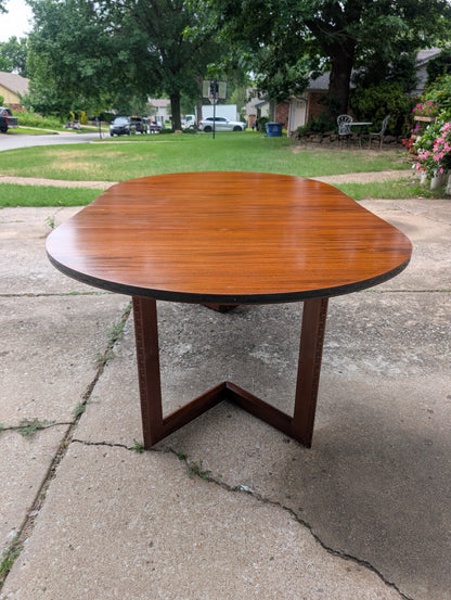 Mid Century Modern Frank Lloyd Wright Taliesen Mahogany Dining Table