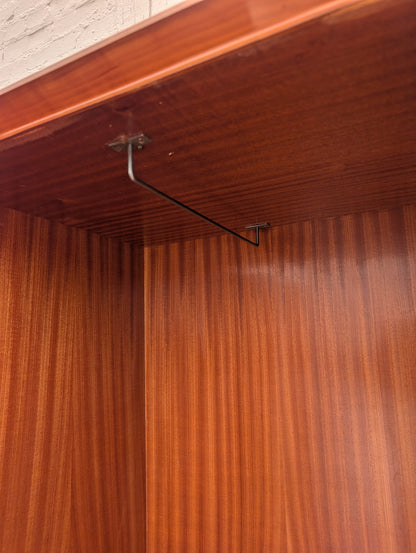 Mid Century Italian Modern Lacquered Elm and Maple Armoire