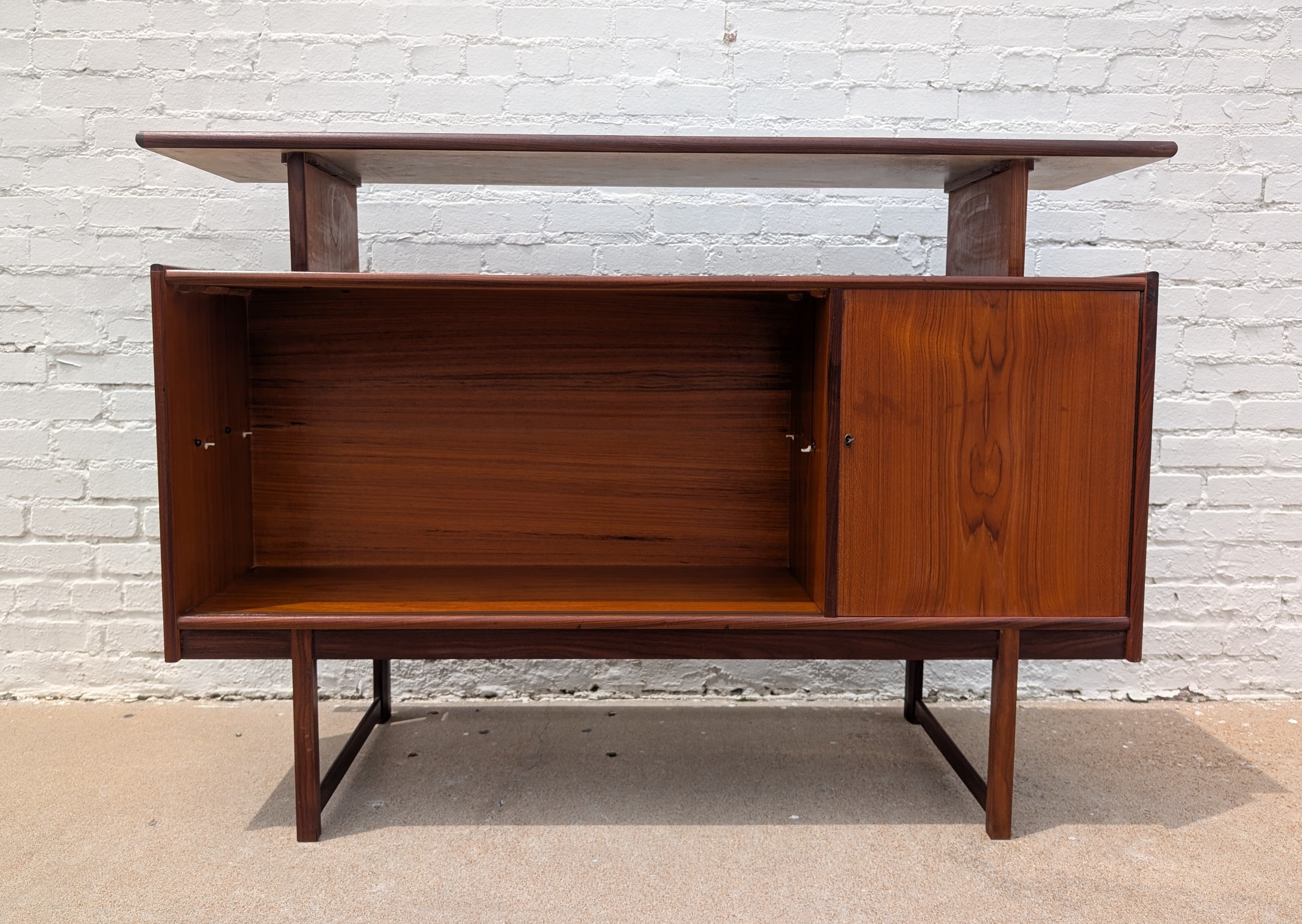 Mid Century English Modern Teak Dry Bar