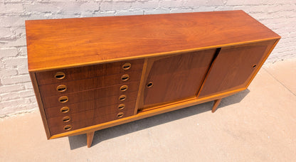 Mid Century Danish Modern Teak Credenza Attributed to Early IKEA