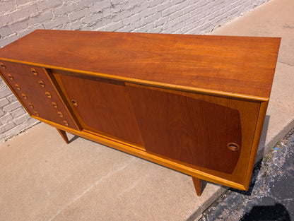 Mid Century Danish Modern Teak Credenza Attributed to Early IKEA