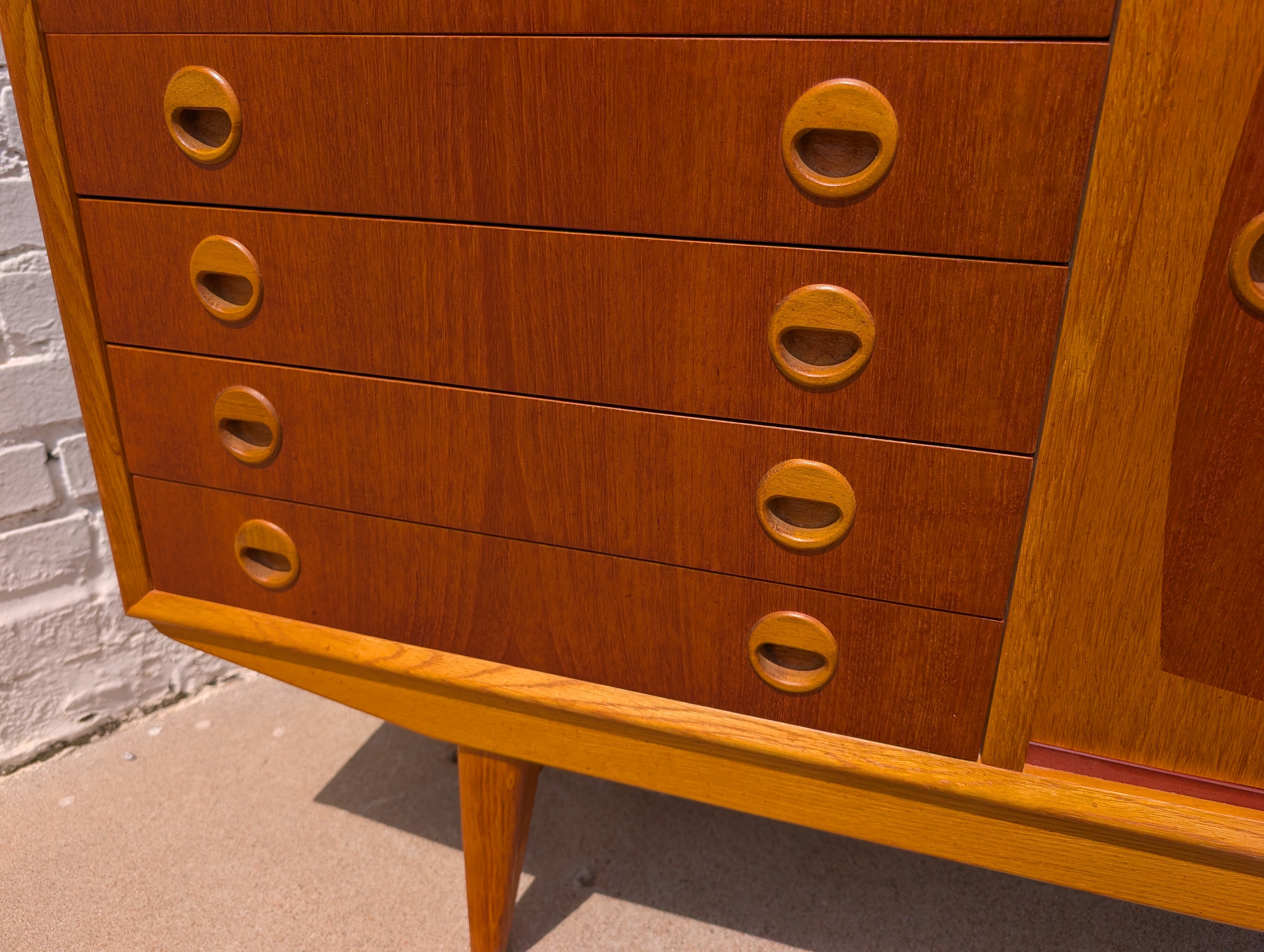 Mid Century Danish Modern Teak Credenza Attributed to Early IKEA