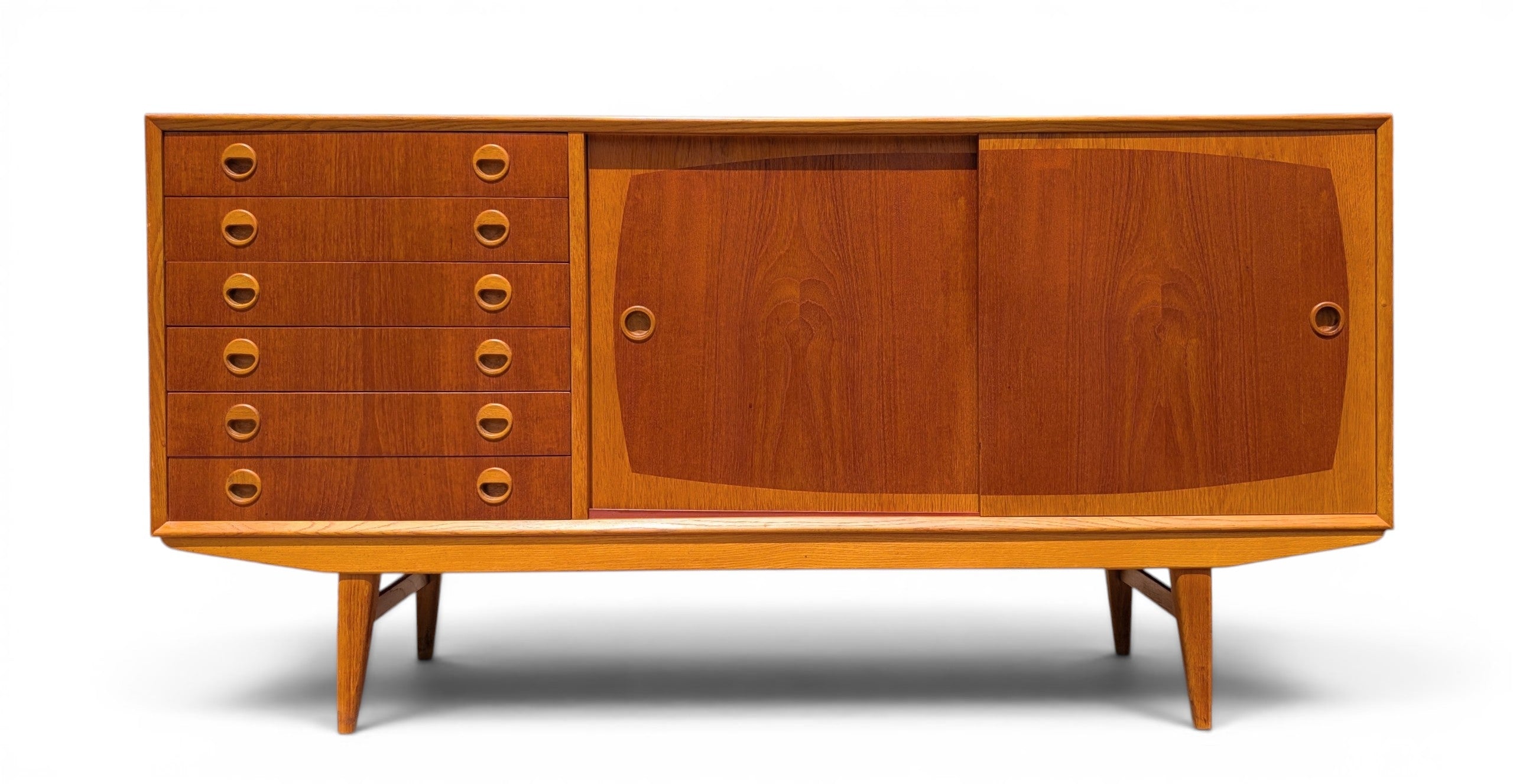 Mid Century Danish Modern Teak Credenza Attributed to Early IKEA