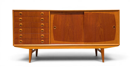 Mid Century Danish Modern Teak Credenza Attributed to Early IKEA