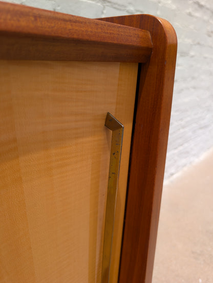Mid Century Italian Modern Lacquered Mahogany and Elm Sideboard