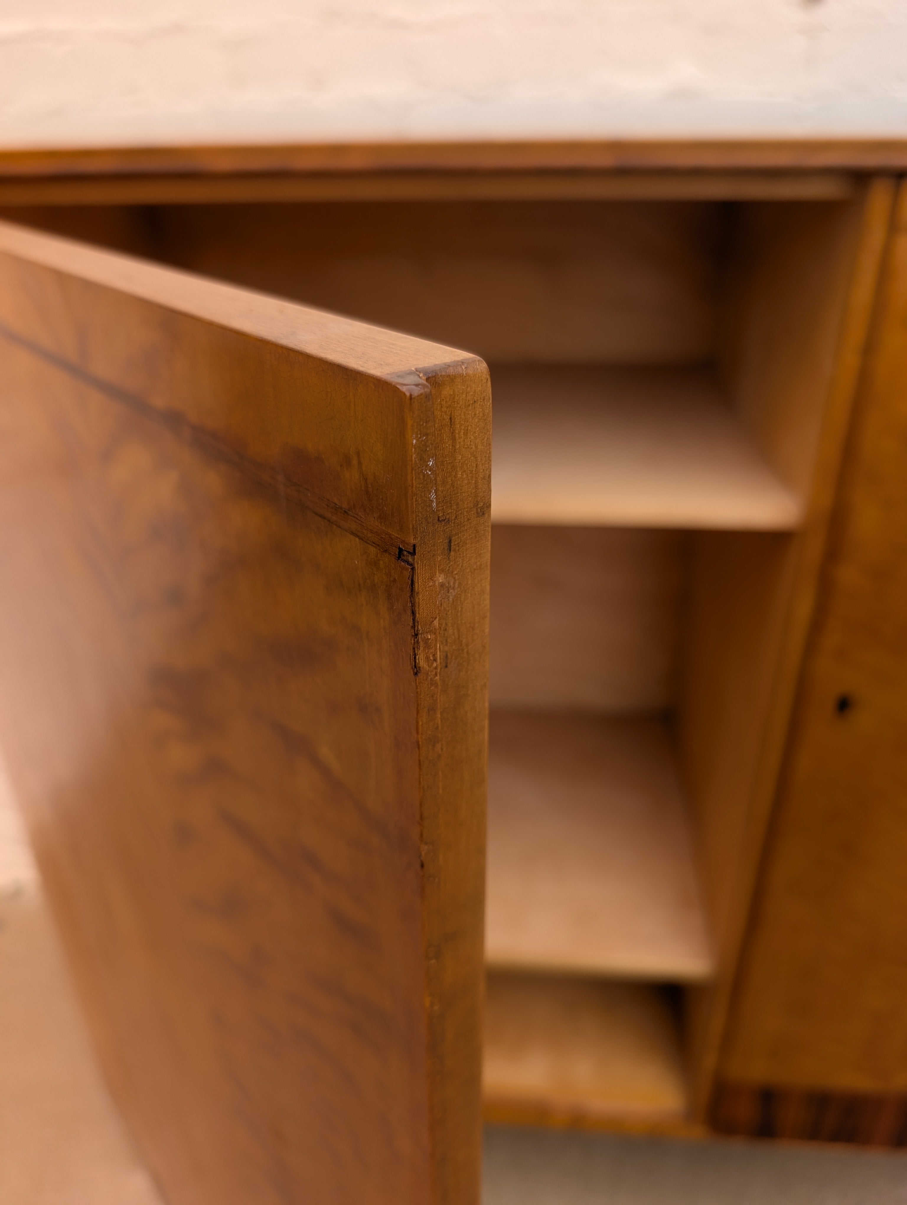 Modern Swedish Art Deco Birch and Oak Cabinet