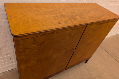 Modern Swedish Art Deco Birch and Oak Cabinet