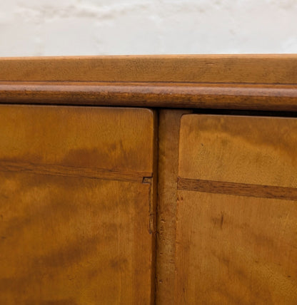 Modern Swedish Art Deco Birch and Oak Cabinet