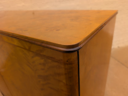 Modern Swedish Art Deco Birch and Oak Cabinet