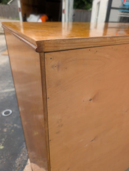 Modern Swedish Art Deco Birch and Oak Cabinet