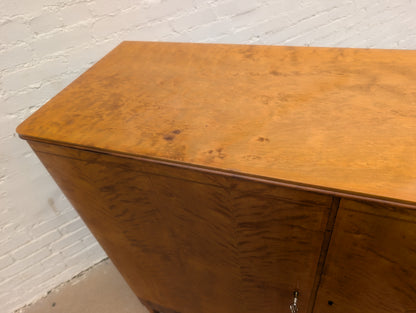 Modern Swedish Art Deco Birch and Oak Cabinet