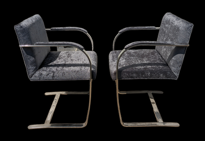 Mid Century Modern Mies Van Der Rohe Flatbar Chairs