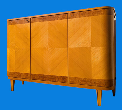 Swedish Art Deco Burlwood Cabinet