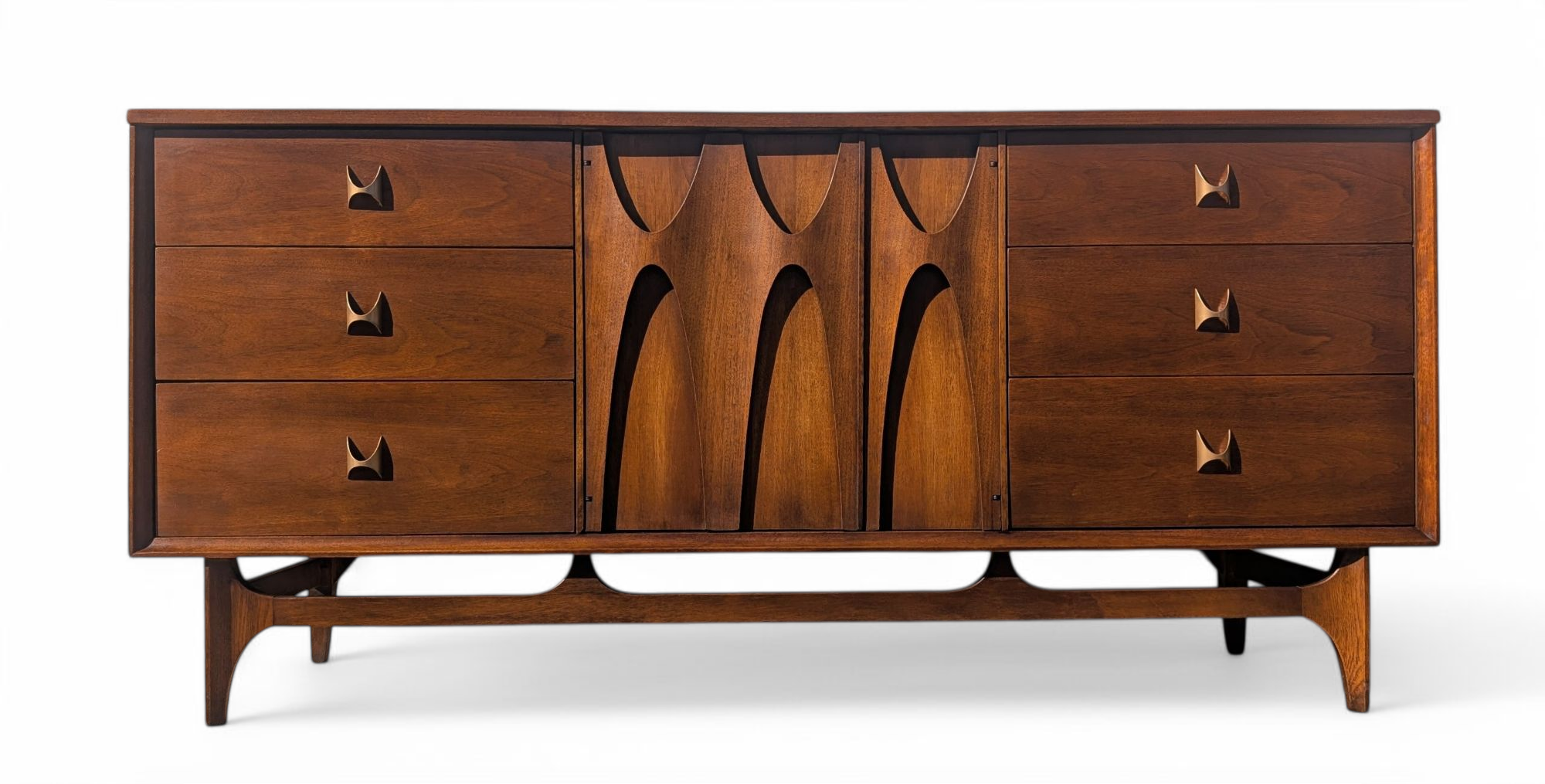 Mid Century Modern Broyhill Brasilia Walnut Dresser