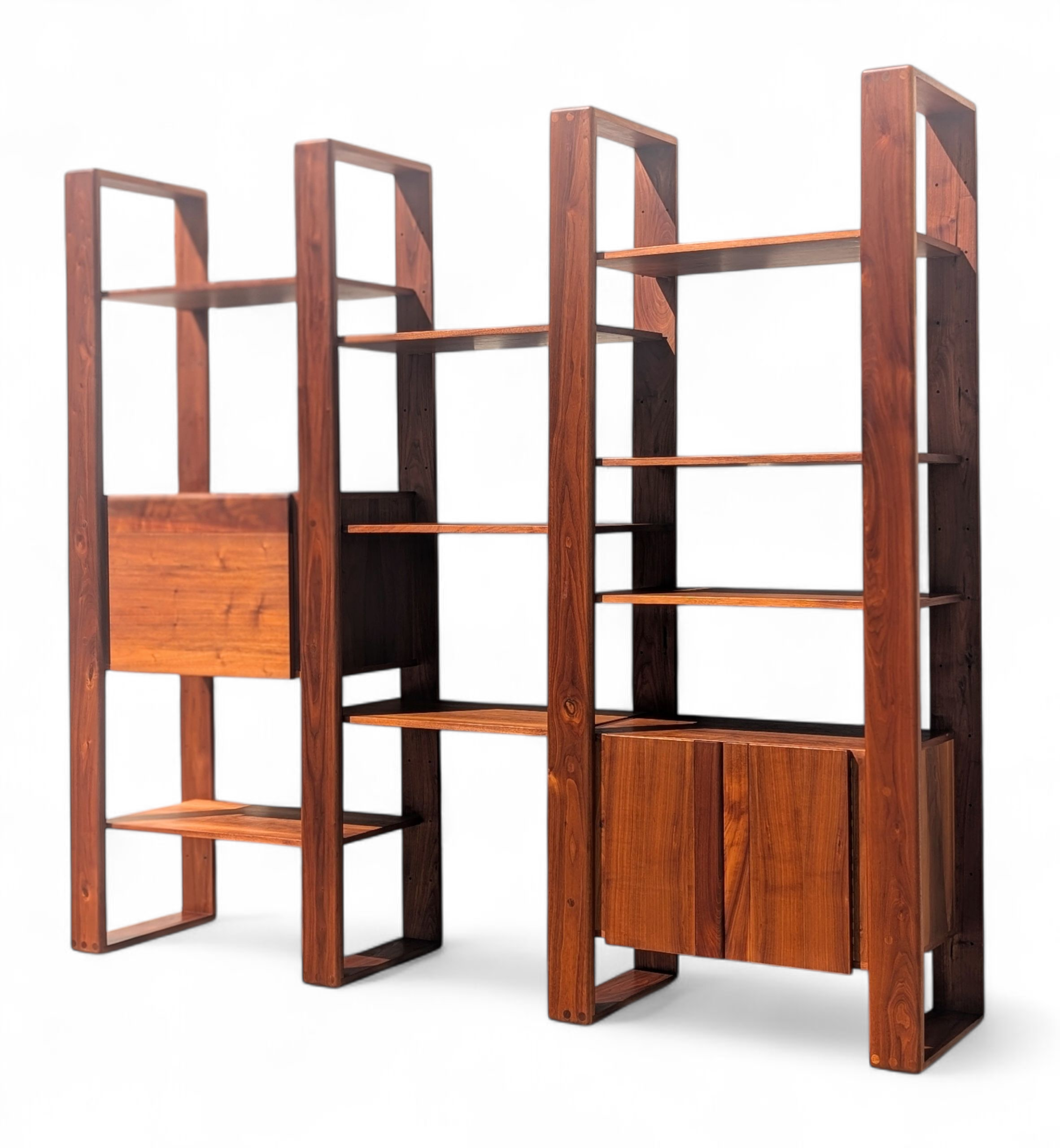 Mid Century Modern Walnut Wall Unit