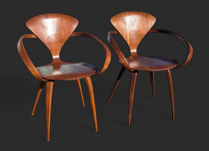 Mid Century Modern Norman Cherner Plycraft Pretzel Chairs