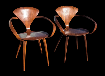 Mid Century Modern Norman Cherner Plycraft Pretzel Chairs