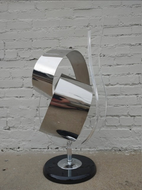 Schlomi Haziza Acrylic and Stainless Steel Sculpture