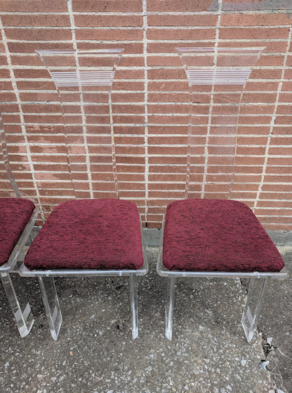 Mid Century Modern Acrylicore Lucite Dining Chairs