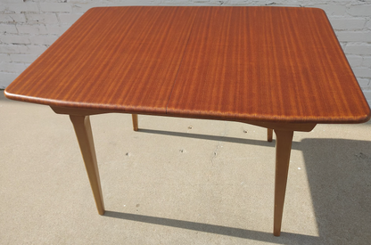 Mid Century Modern Teak Dining Table with Insert