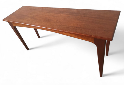 Mid Century Danish Modern Solid Teak Sofa Table