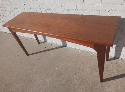 Mid Century Danish Modern Solid Teak Sofa Table