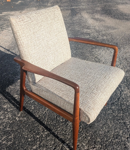 Mid-Century Modern Walnut Side Chairs – Pair