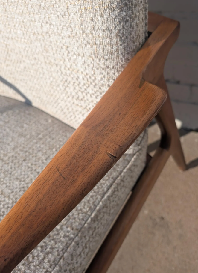Mid-Century Modern Walnut Side Chairs – Pair
