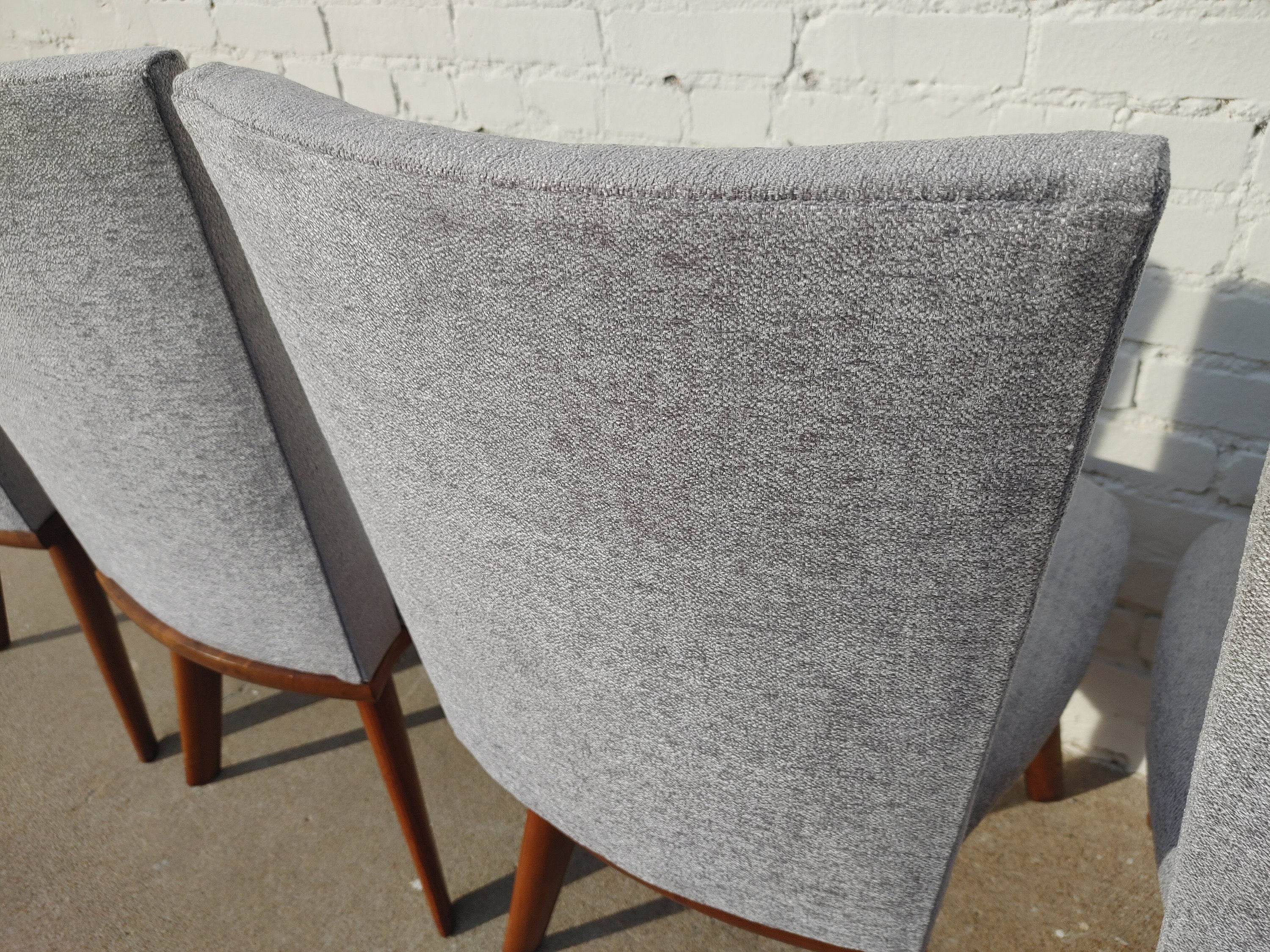 Mid Century Modern Solid Walnut Chairs by Bissman