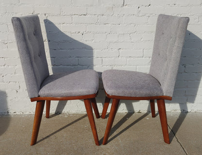 Mid Century Modern Solid Walnut Chairs by Bissman