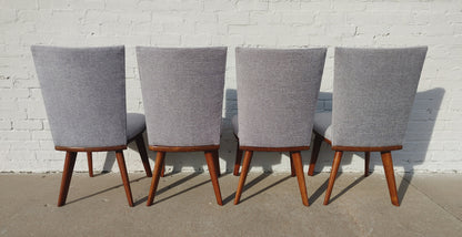 Mid Century Modern Solid Walnut Chairs by Bissman