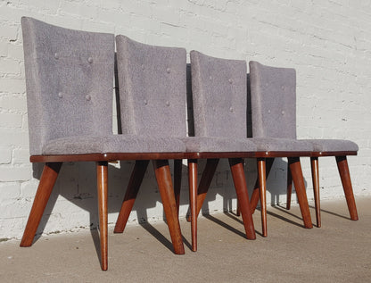 Mid Century Modern Solid Walnut Chairs by Bissman