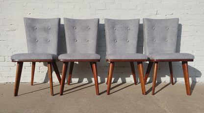 Mid Century Modern Solid Walnut Chairs by Bissman