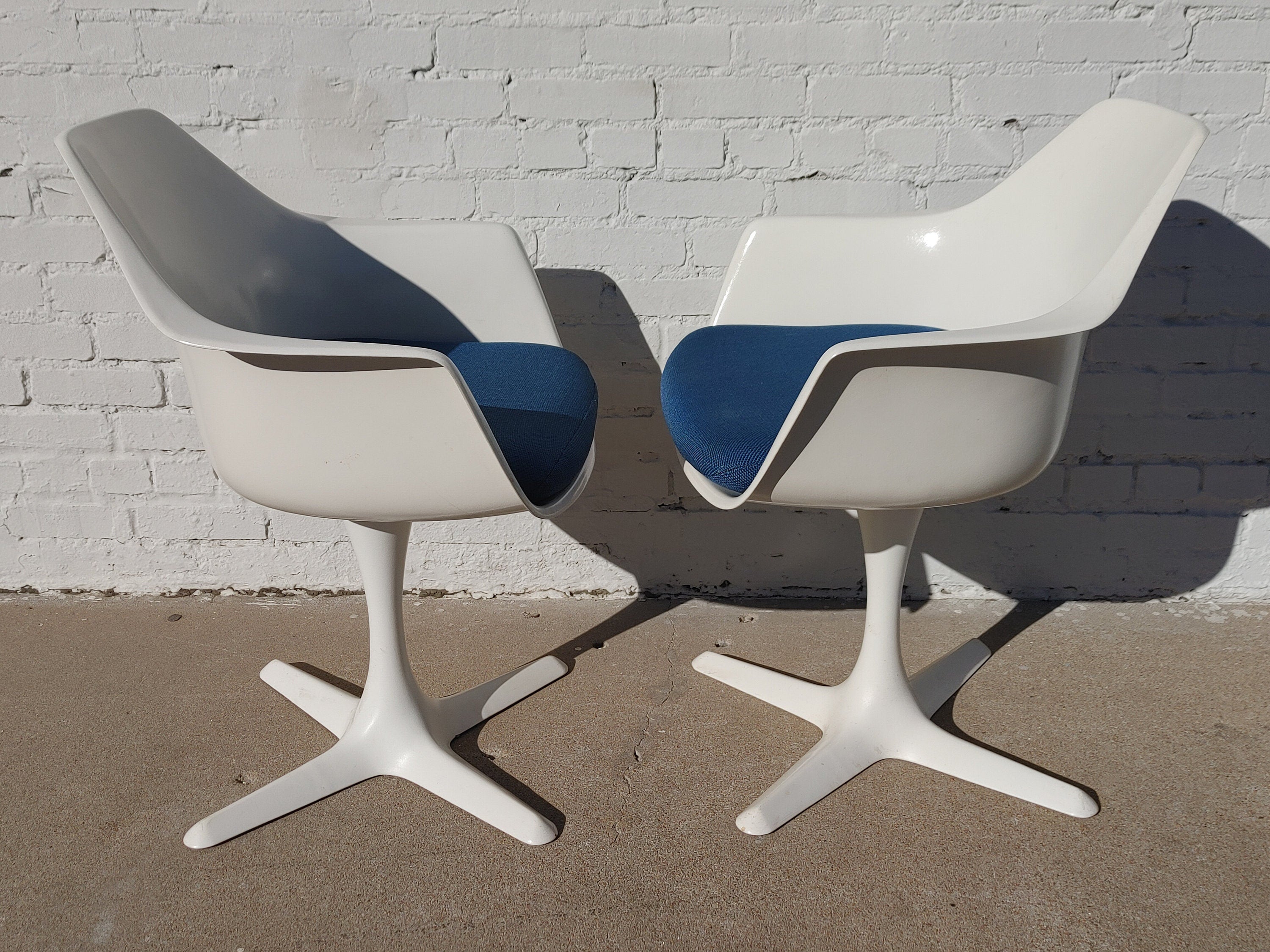 Mid Century Modern Burke Armed Tulip Chairs