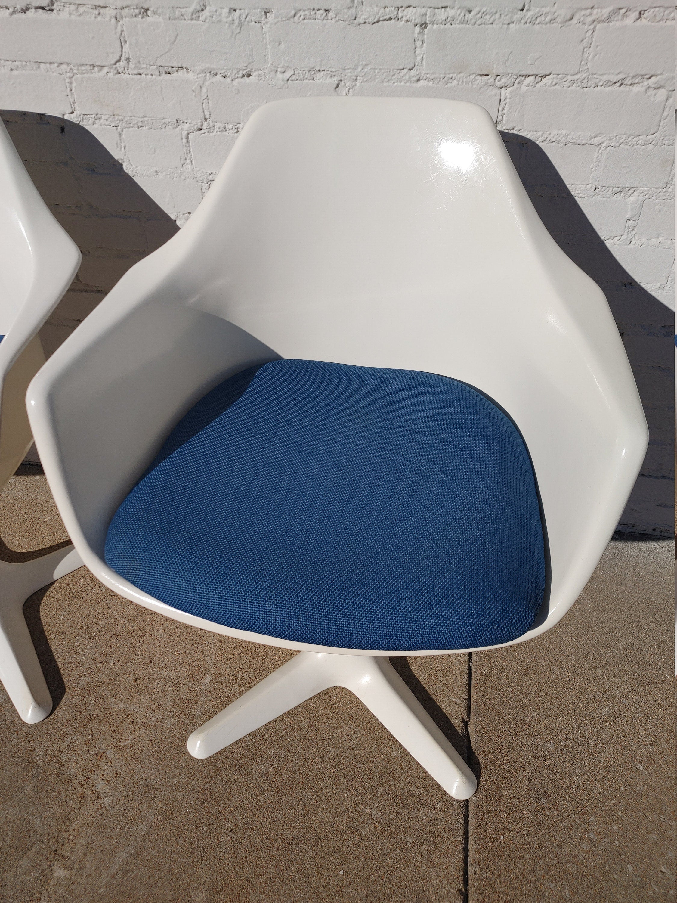 Mid Century Modern Burke Armed Tulip Chairs