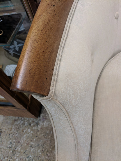 Mid Century Modern Drexel Walnut Trim Sofa