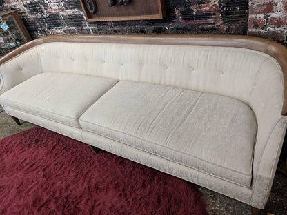 Mid Century Modern Drexel Walnut Trim Sofa