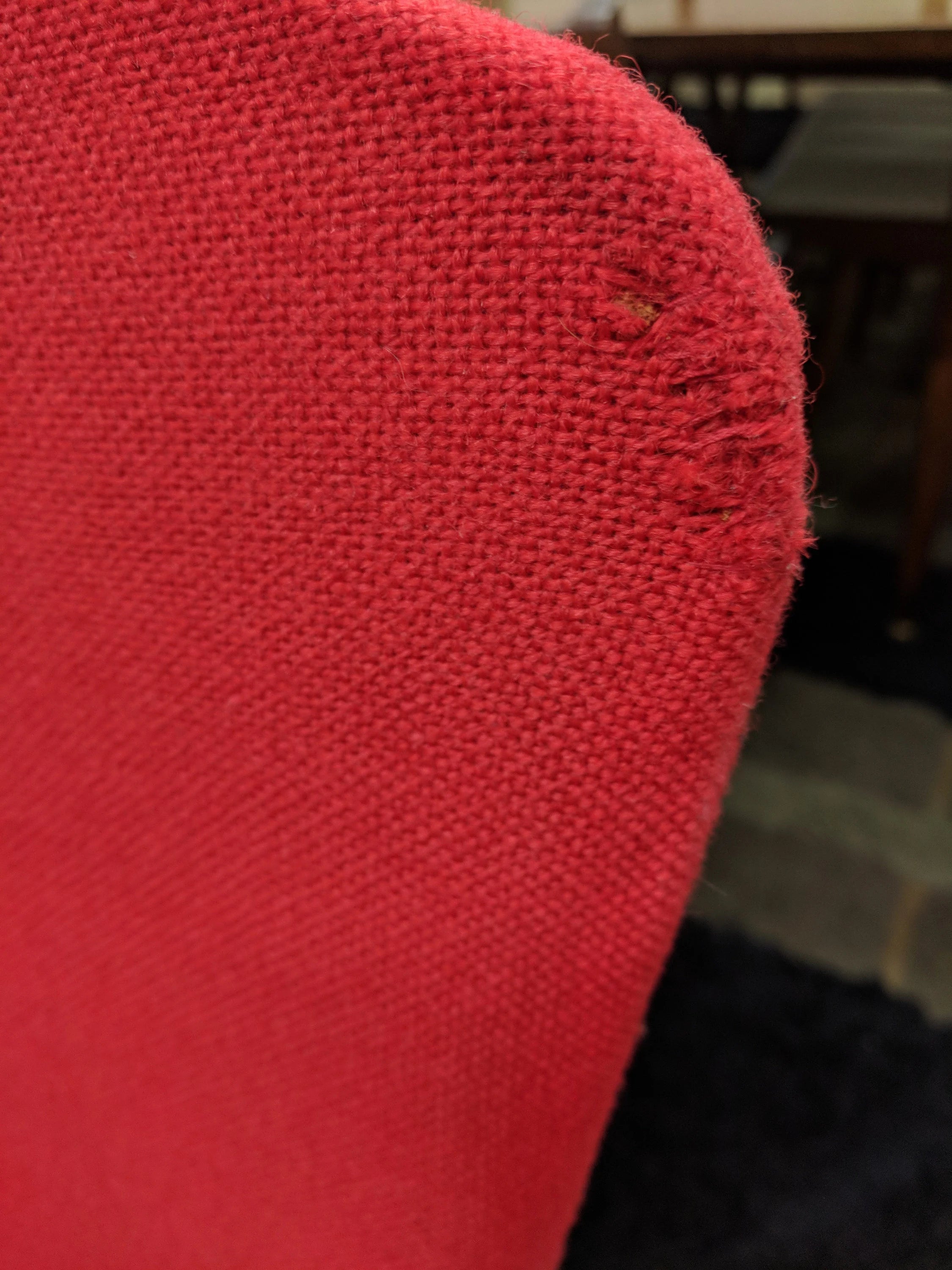 Mid Century Modern Red Knoll Bertoia Bird Chair and Ottoman