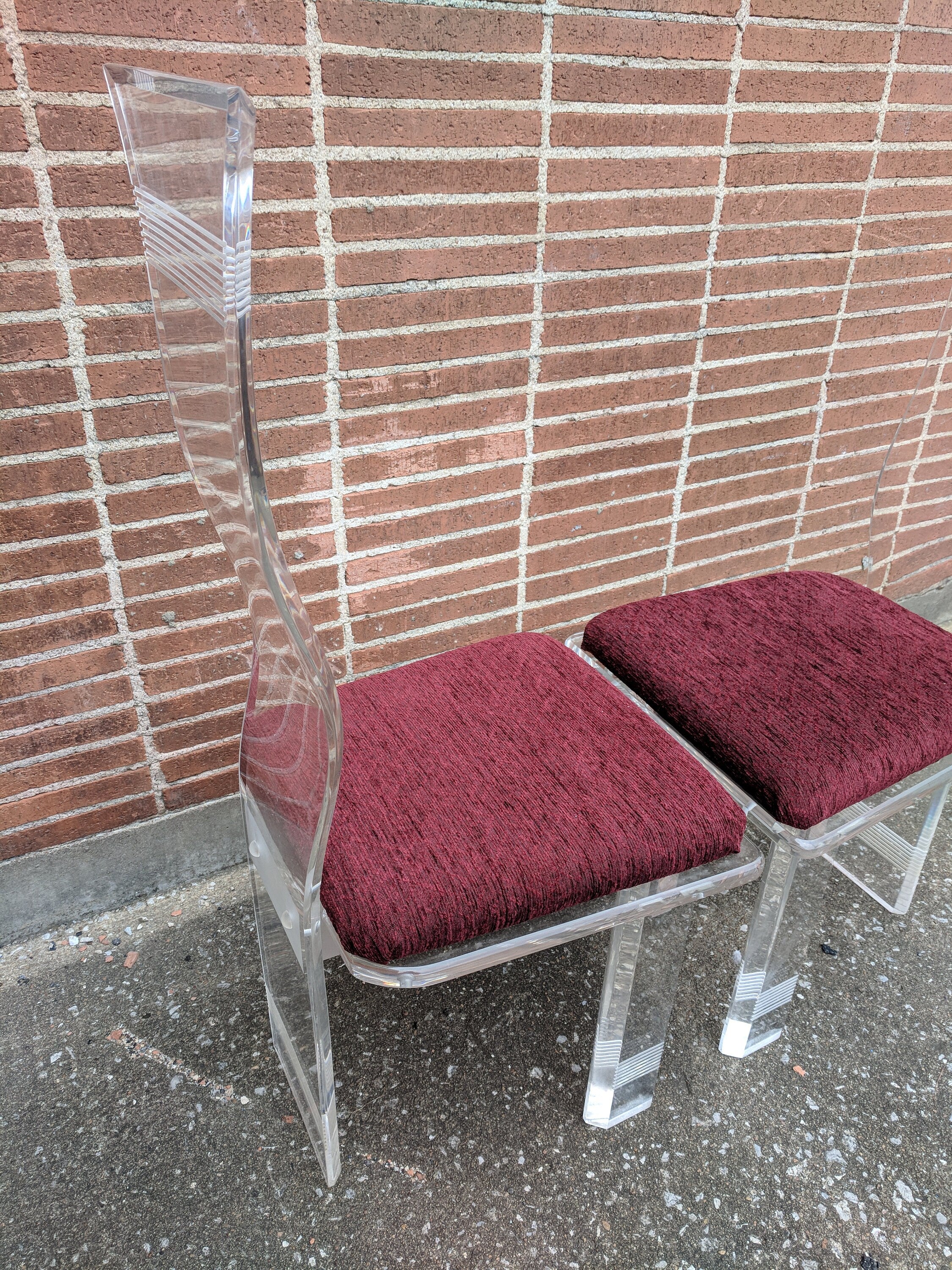 Mid Century Modern Acrylicore Lucite Dining Chairs