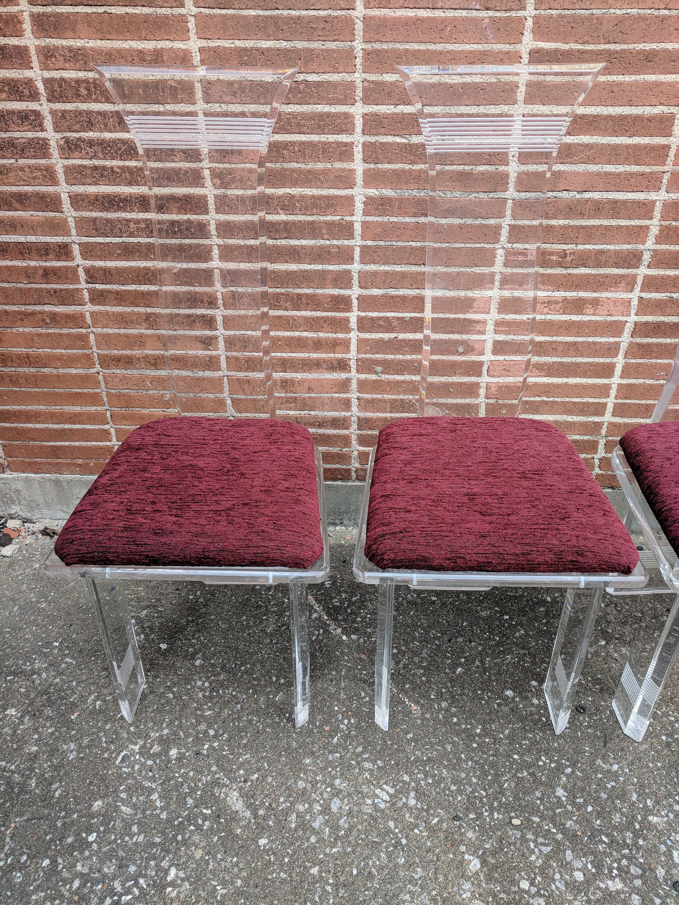 Mid Century Modern Acrylicore Lucite Dining Chairs