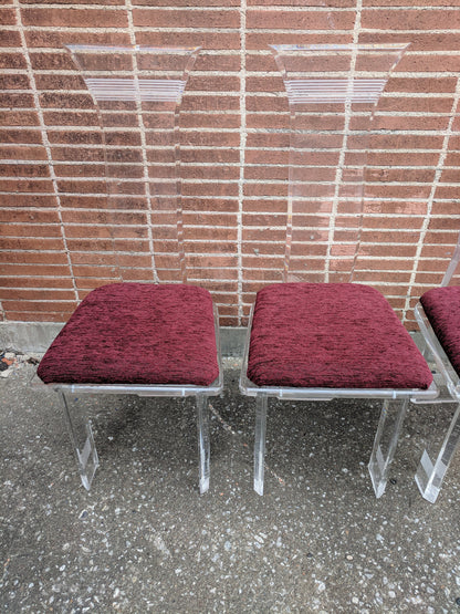 Mid Century Modern Acrylicore Lucite Dining Chairs