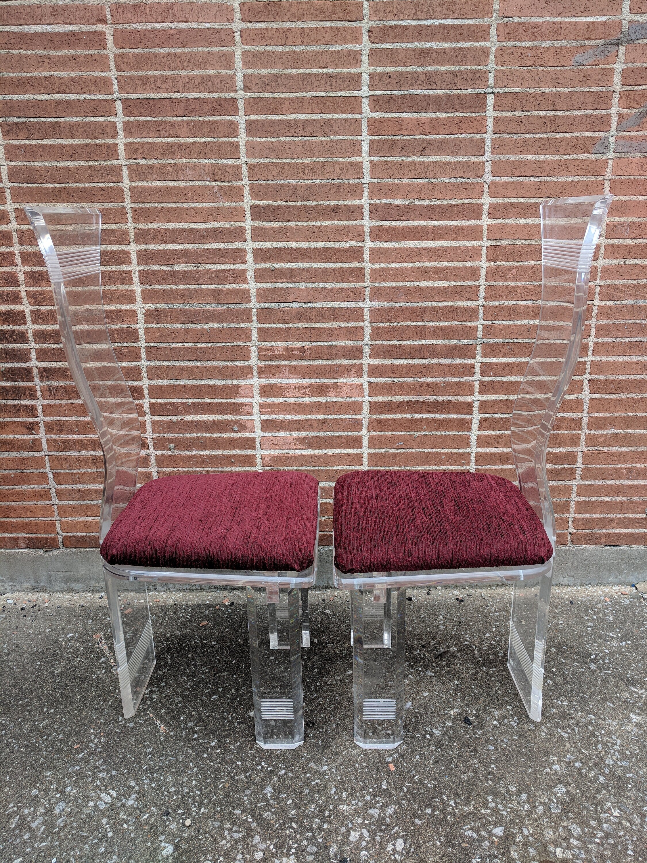 Mid Century Modern Acrylicore Lucite Dining Chairs