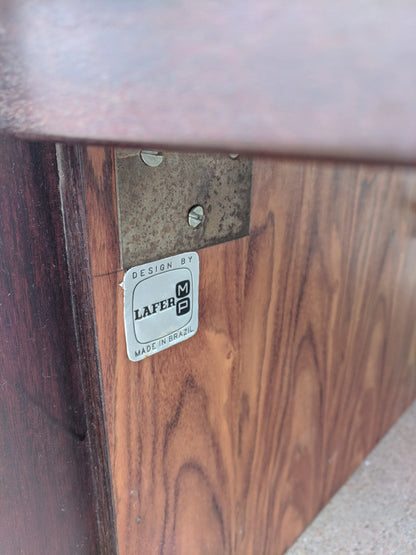 Mid Century Modern Percival Lafer Brutalist Rosewood Coffee Table