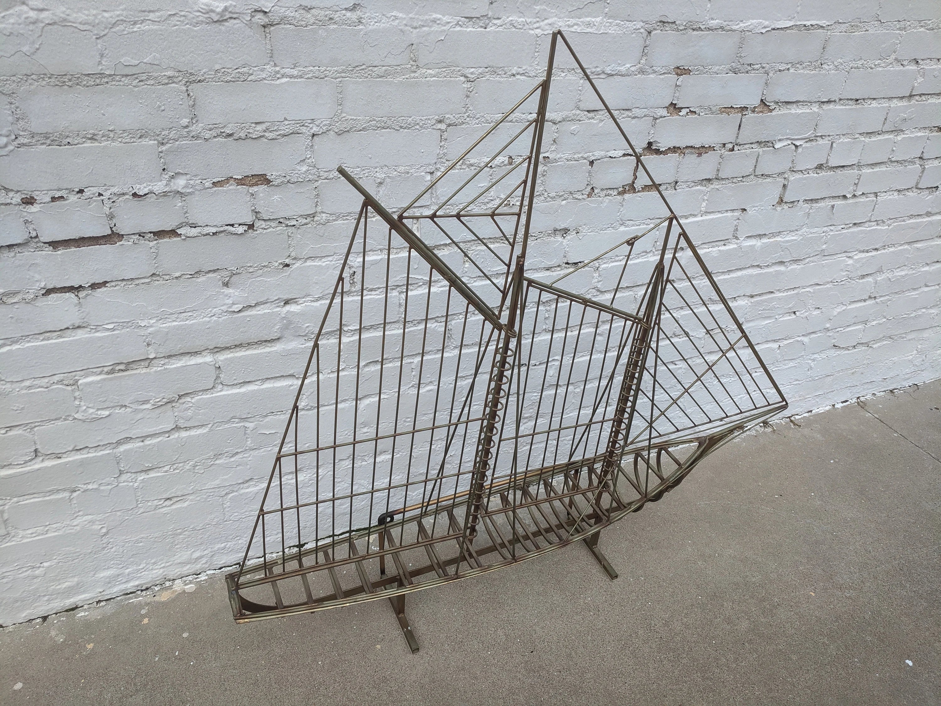 Mid Century Modern C Jere Large Ship