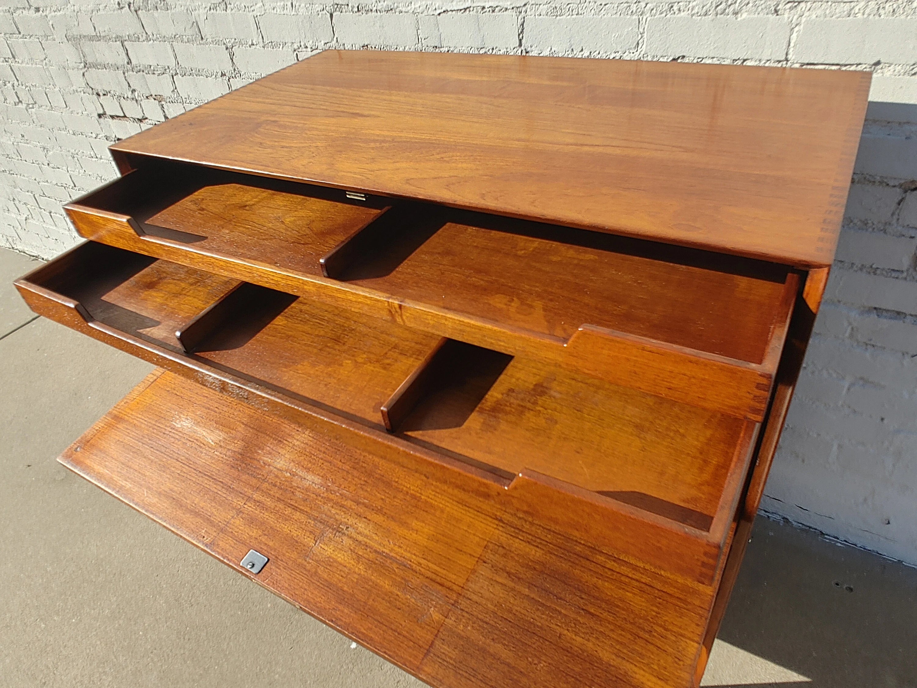 Mid Century Modern Hvidt & Molgaard Teak Secretary