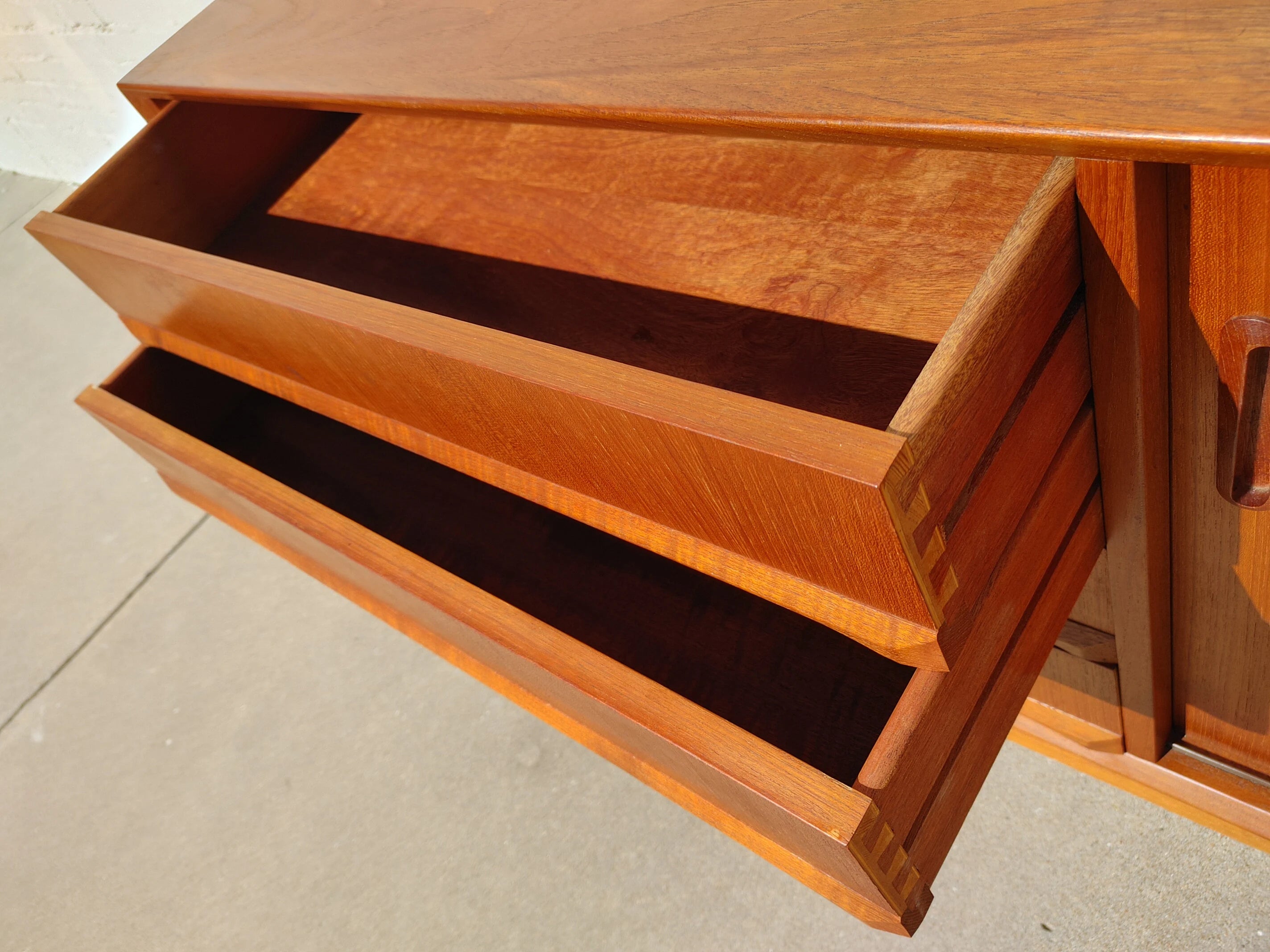 Mid Century Modern Danish Inspired Teak Credenza