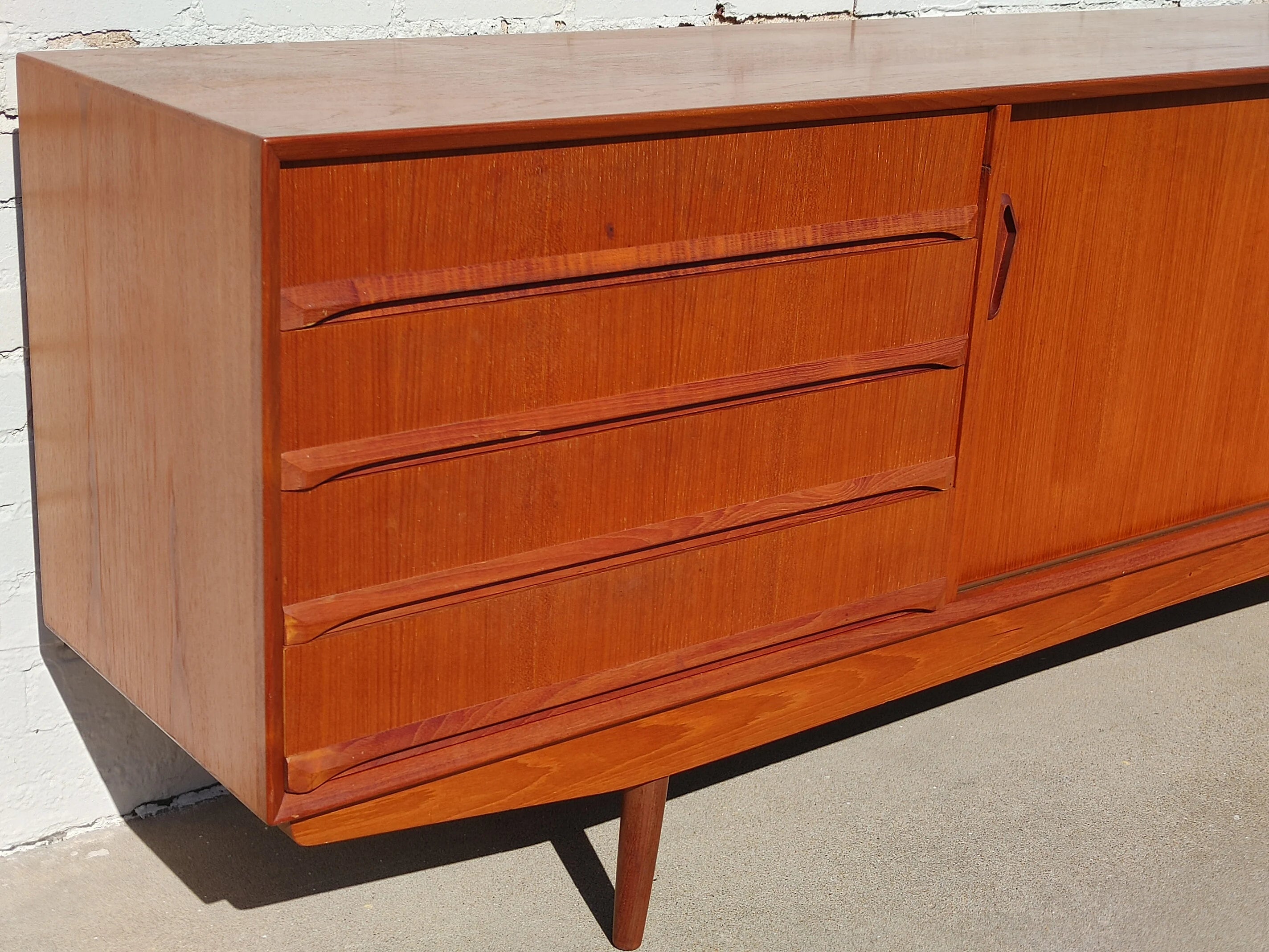 Mid Century Modern Danish Inspired Teak Credenza